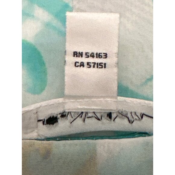 Calvin Klein Floral Print Sheer Tunic Blouse with Lining Size M - Picture 7 of 10